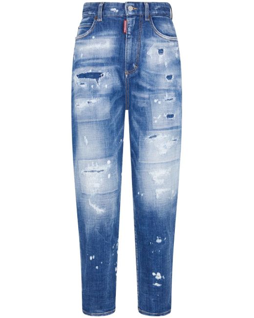 Dsquared2 distressed tapered jeans