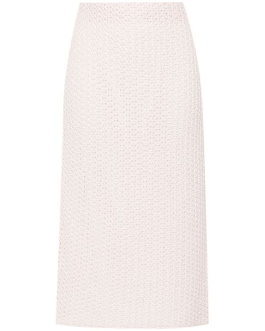 Fabiana Filippi sequin-detail open-knit skirt