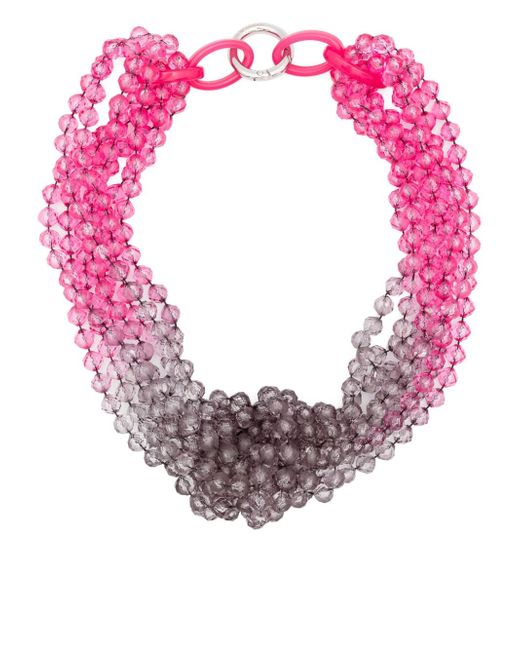 Emporio Armani beaded multi-chain necklace