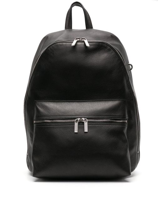 Rick Owens grained leather laptop backpack