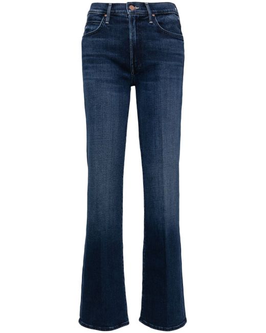 Mother mid-rise straight-leg jeans