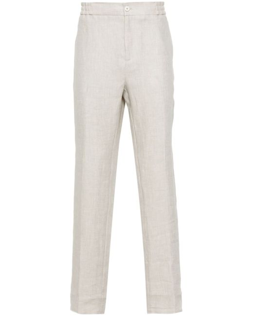 Etro herringbone linen trousers