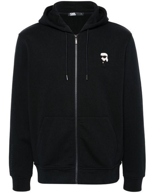 Karl Lagerfeld Ikonik Karl-motif zipped hoodie