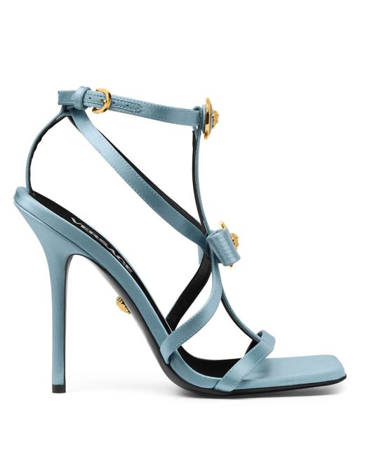 Versace Gianni ribbon satin caged sandals
