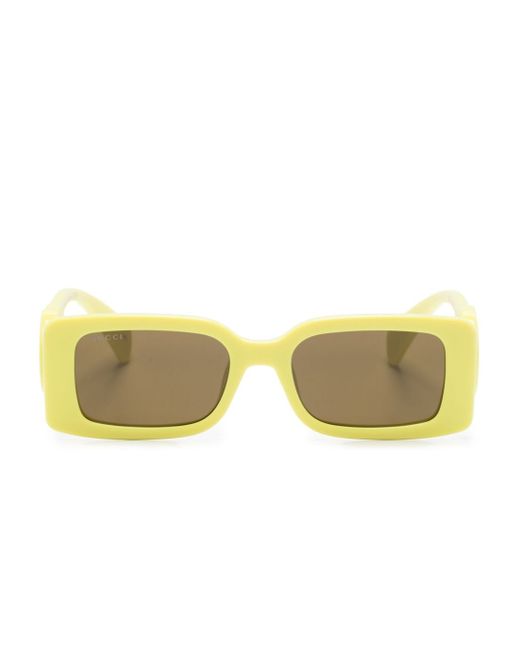 Gucci Interlocking G rectangle-frame sunglasses