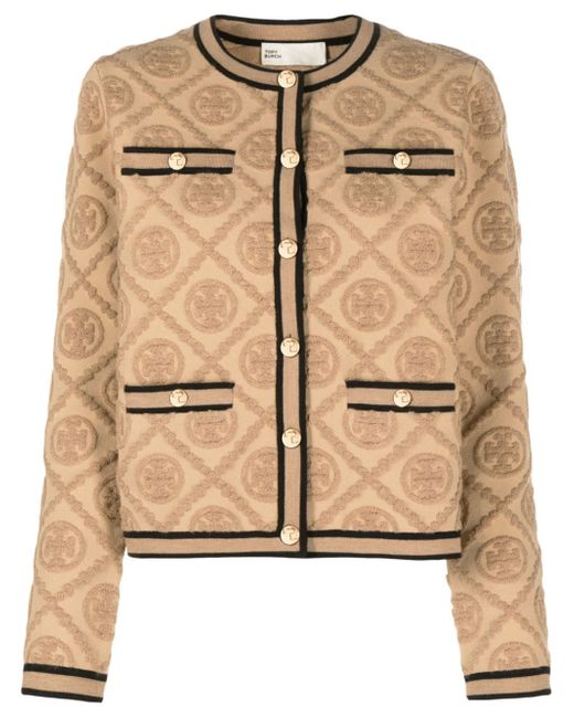 Tory Burch Kendra Double T-embossed cardigan