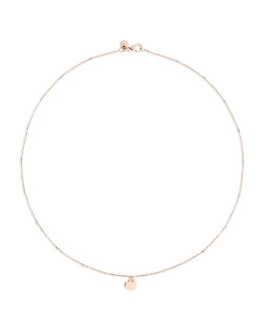 Dodo 9kt rose gold heart necklace