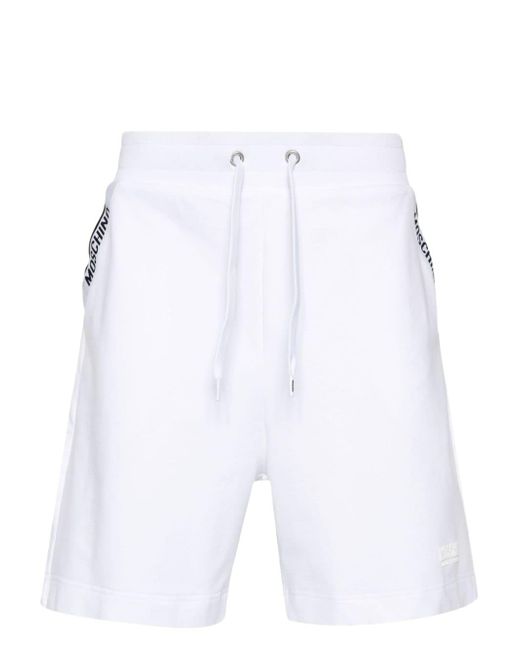 Moschino logo-tape cotton shorts