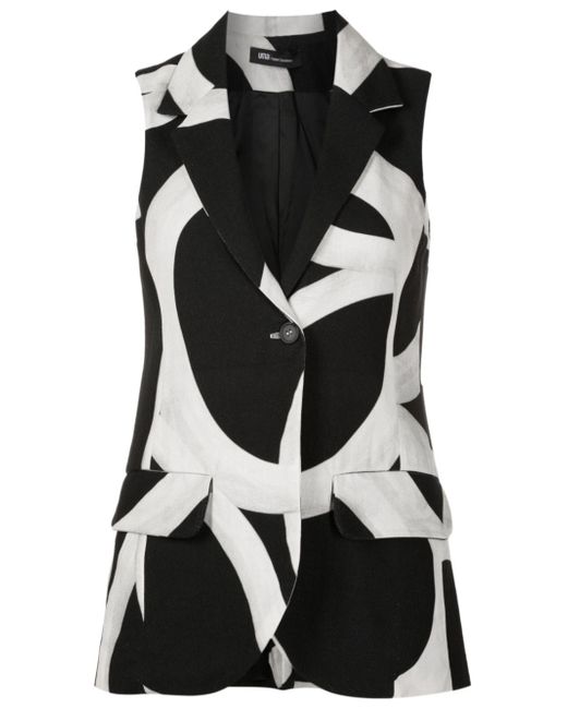 Uma | Raquel Davidowicz geometric-print sleeveless blazer