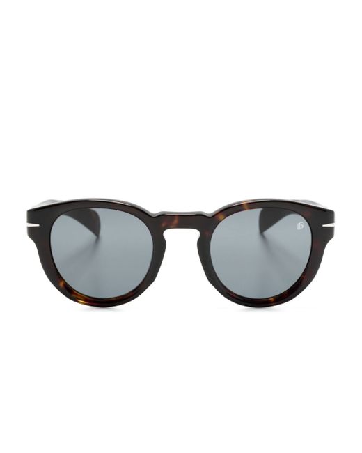 David Beckham Eyewear tortoiseshell-effect round-frame sunglasses