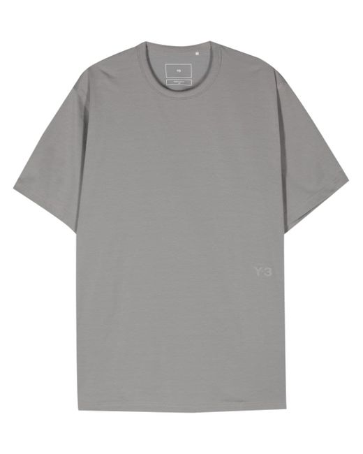 Y-3 logo-print cotton-blend T-shirt
