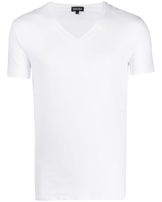 Z Zegna V-neck stretch-cotton T-shirt