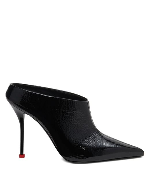 Alexander McQueen Thorn 90mm patent-leather point-toe mules