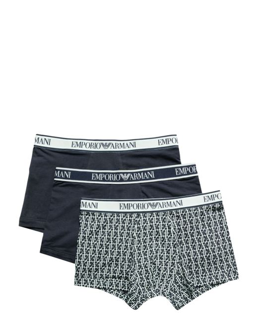 Emporio Armani logo-print boxers pack of three