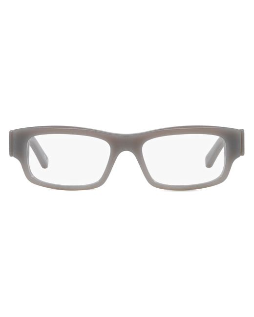 Balenciaga logo-print rectangle-frame glasses