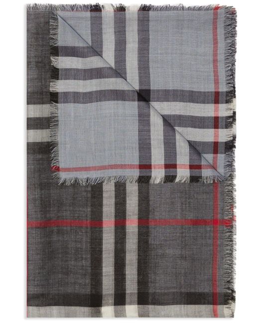 Burberry Check wool-silk reversible scarf