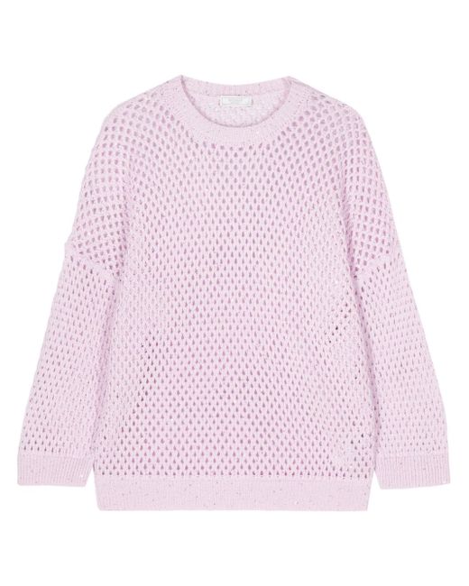Peserico sequin-embellished open-knit jumper