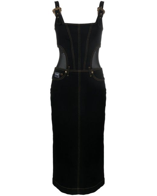 Versace Jeans Couture contrast-stitching denim dress