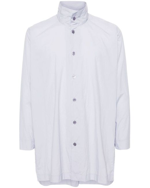 Homme Pliss Issey Miyake button-up long-length shirt