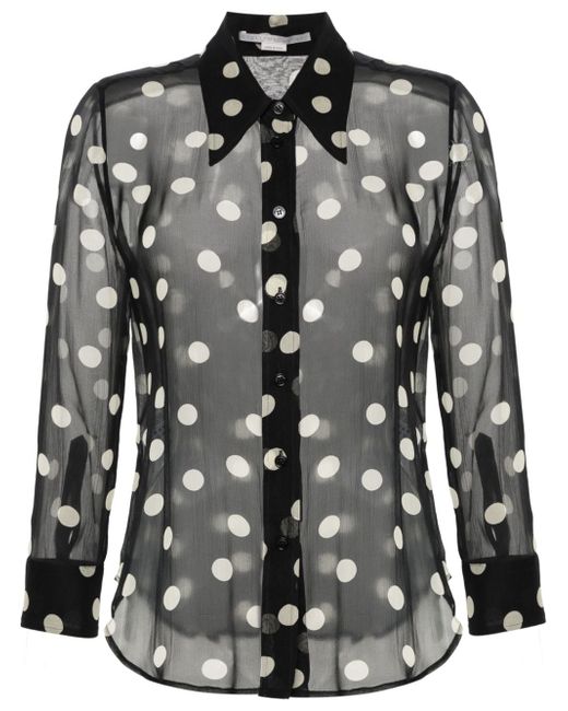 Stella McCartney polka-dot georgette shirt