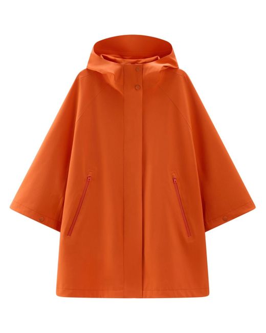 Woolrich single-breasted hooded cape