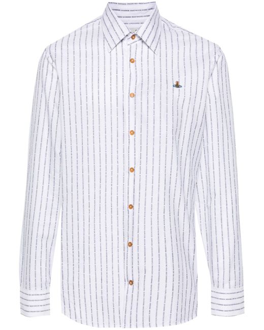 Vivienne Westwood Ghost text stripes-print shirt