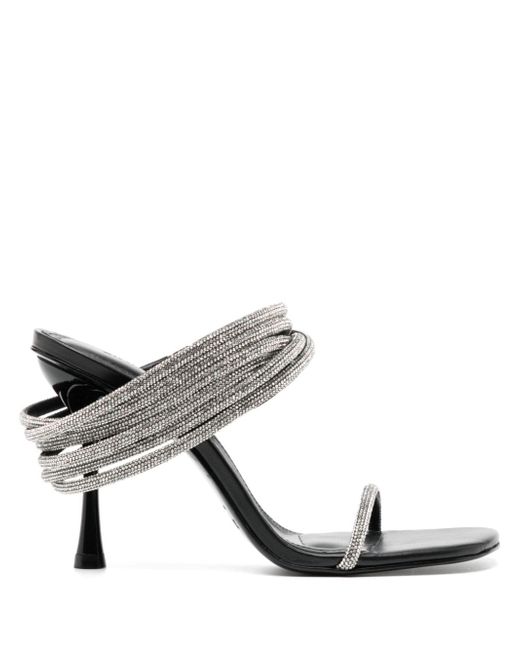 Simkhai Infinity 90mm crystal-embellished leather sandals