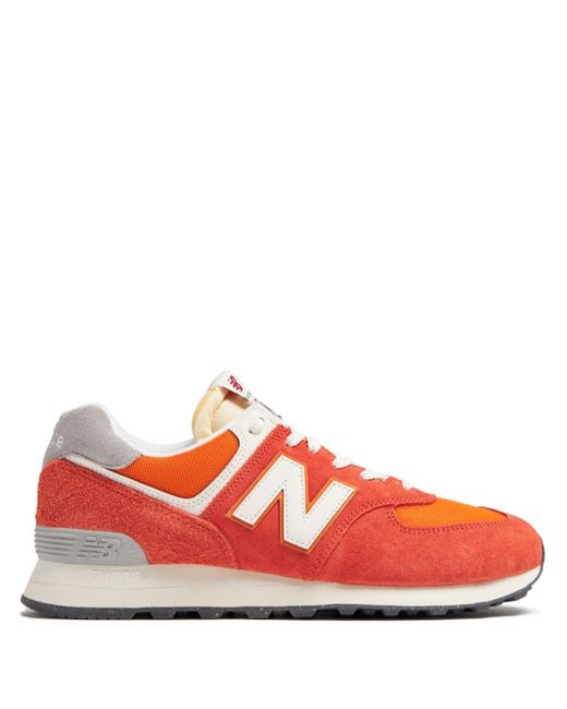 New Balance 574 colour-block suede sneakers
