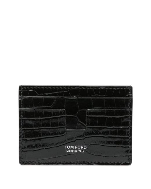 Tom Ford croc-embossed leather cardholder