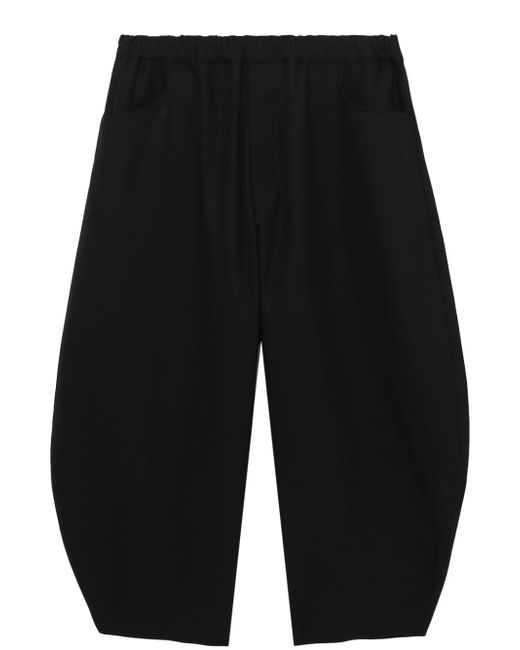 Comme Des Garcons Black cropped drop-crotch trousers