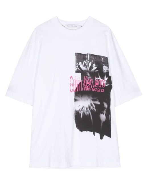Calvin Klein Disrupted Floral short-sleeve T-shirt