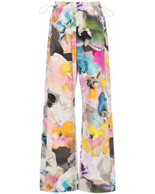 Stine Goya floral straight trousers