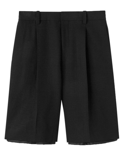 Jil Sander layered-hem pleated shorts