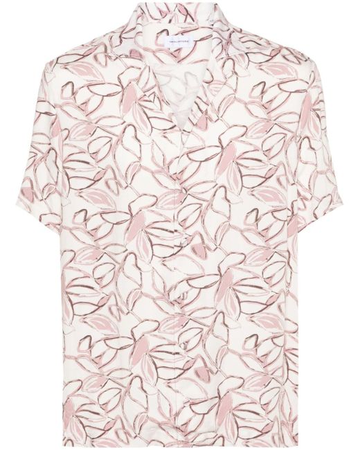 Tagliatore floral short-sleeved shirt
