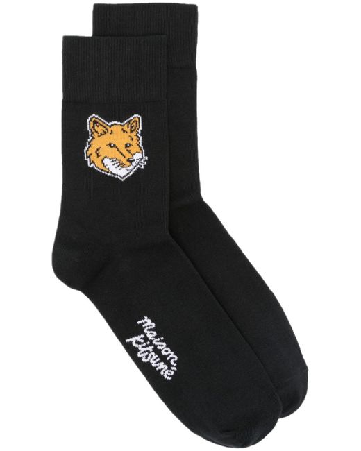 Maison Kitsuné Fox-head socks