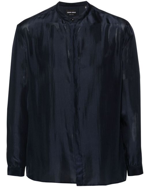 Giorgio Armani band-collar shirt