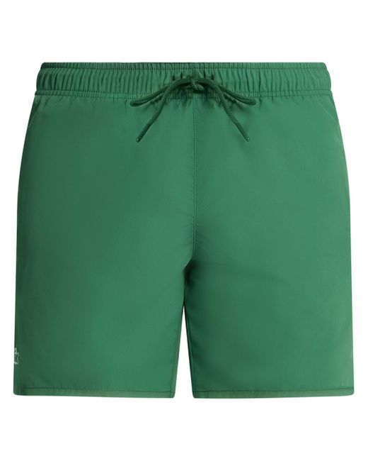 Lacoste logo-appliqué drawstring swim shorts