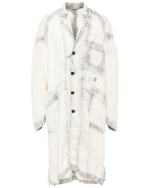 Maison Mihara Yasuhiro single-breasted linen coat
