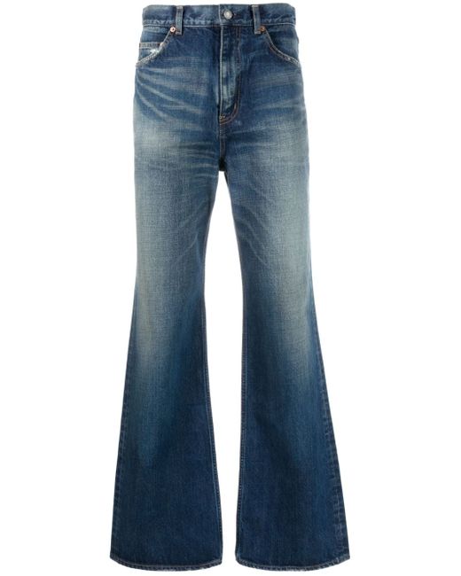 Saint Laurent 70s whiskering-effect bootcut jeans