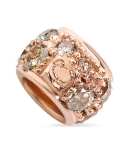 Dodo 9kt rose gold Rondelle diamond bead
