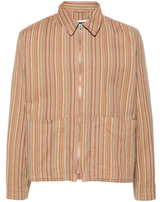 Ymc Bay City striped shirt jacket