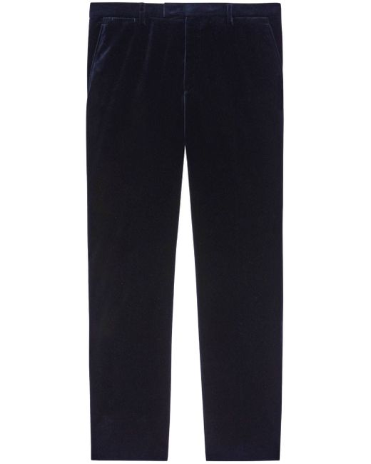 Gucci mid-rise tailored velvet trousers