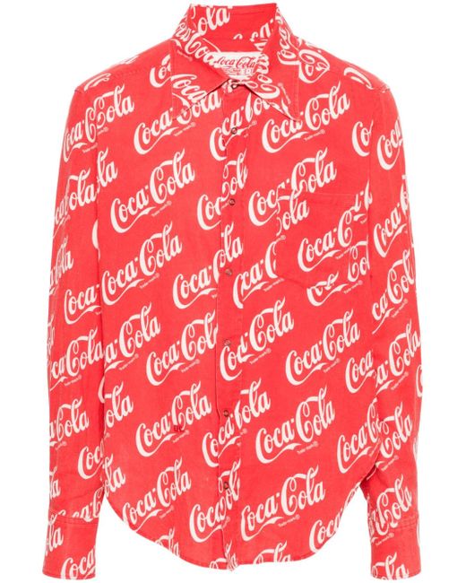 Erl x Coca-Cola print shirt