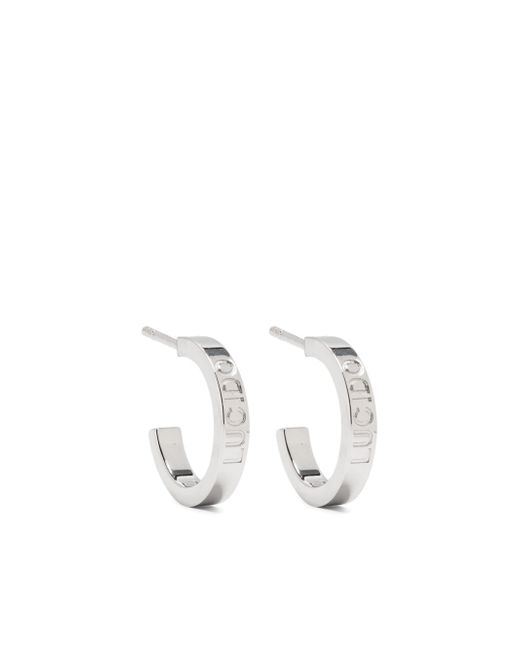Mm6 Maison Margiela engraved half-hoop earrings