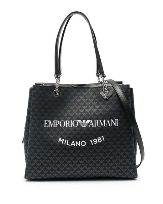 Emporio Armani logo-print tote bag
