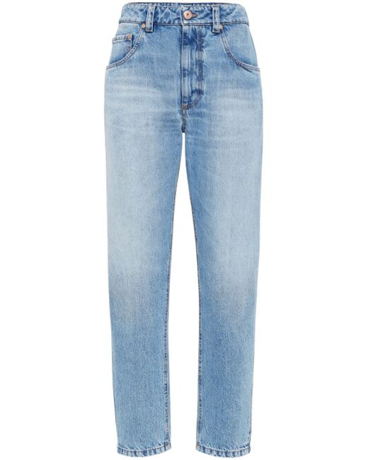 Brunello Cucinelli distressed-effect denim jeans