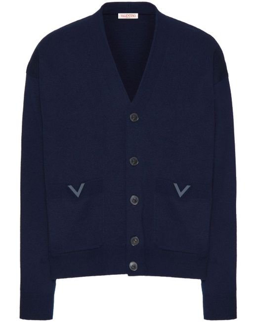 Valentino Garavani V-detail wool cardigan