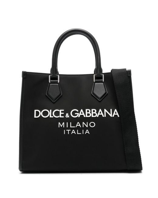 Dolce & Gabbana logo-embossed canvas tote bag