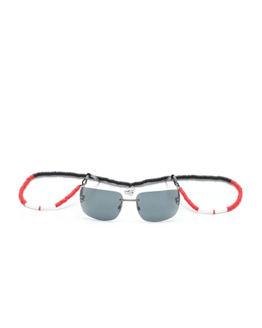 Hugo Boss rimless rectangle-frame sunglasses