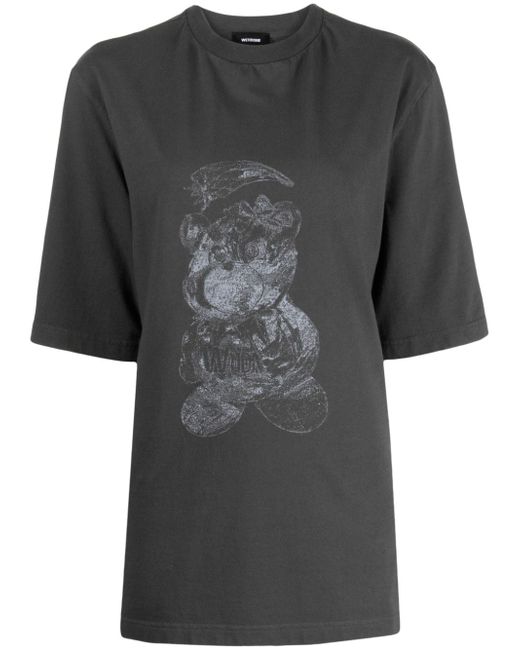 We11done bear-print cotton T-shirt
